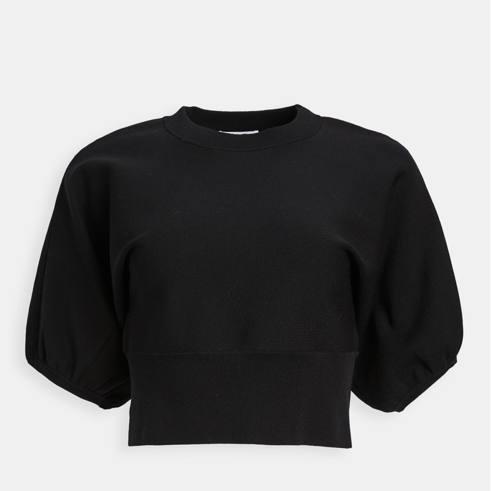 525 Balloon Sleeve Crew Neck Sweater black NWOT